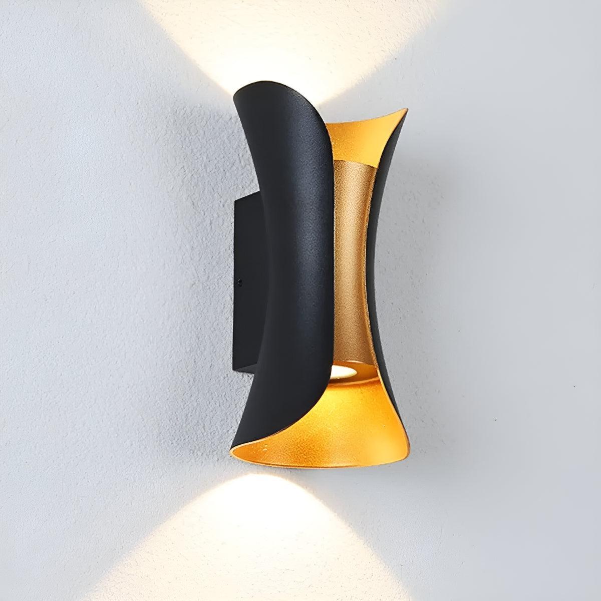 Curved Outdoor Wall Light With Up and Down Beam, Integrated LED, IP65, Four Sizes - Image 3
