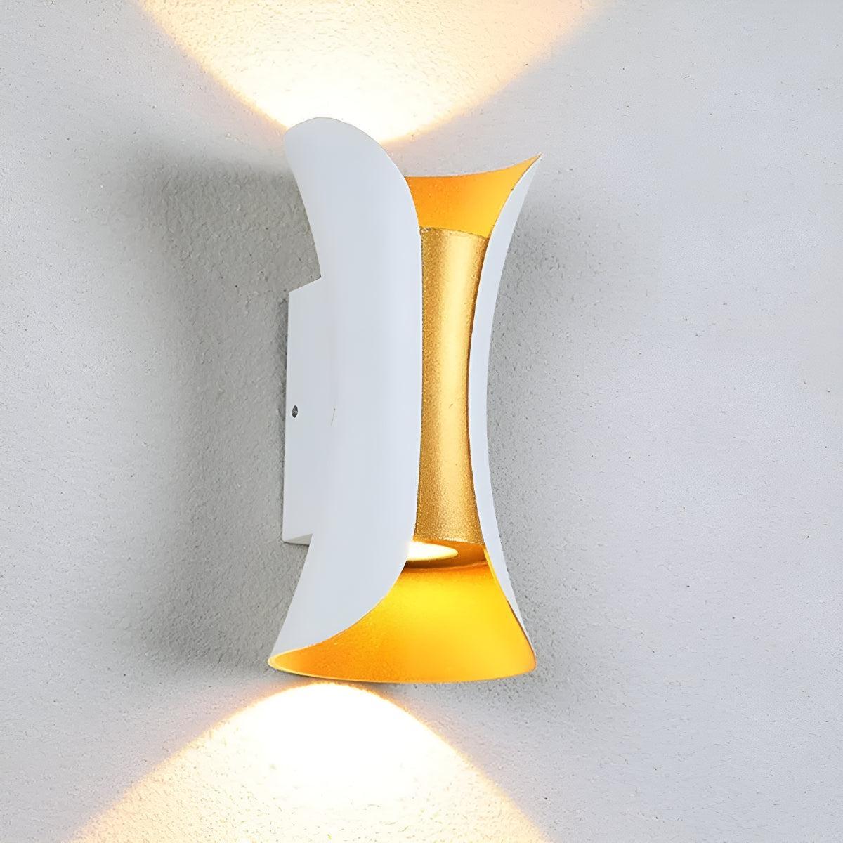 Curved Outdoor Wall Light With Up and Down Beam, Integrated LED, IP65, Four Sizes - Image 7