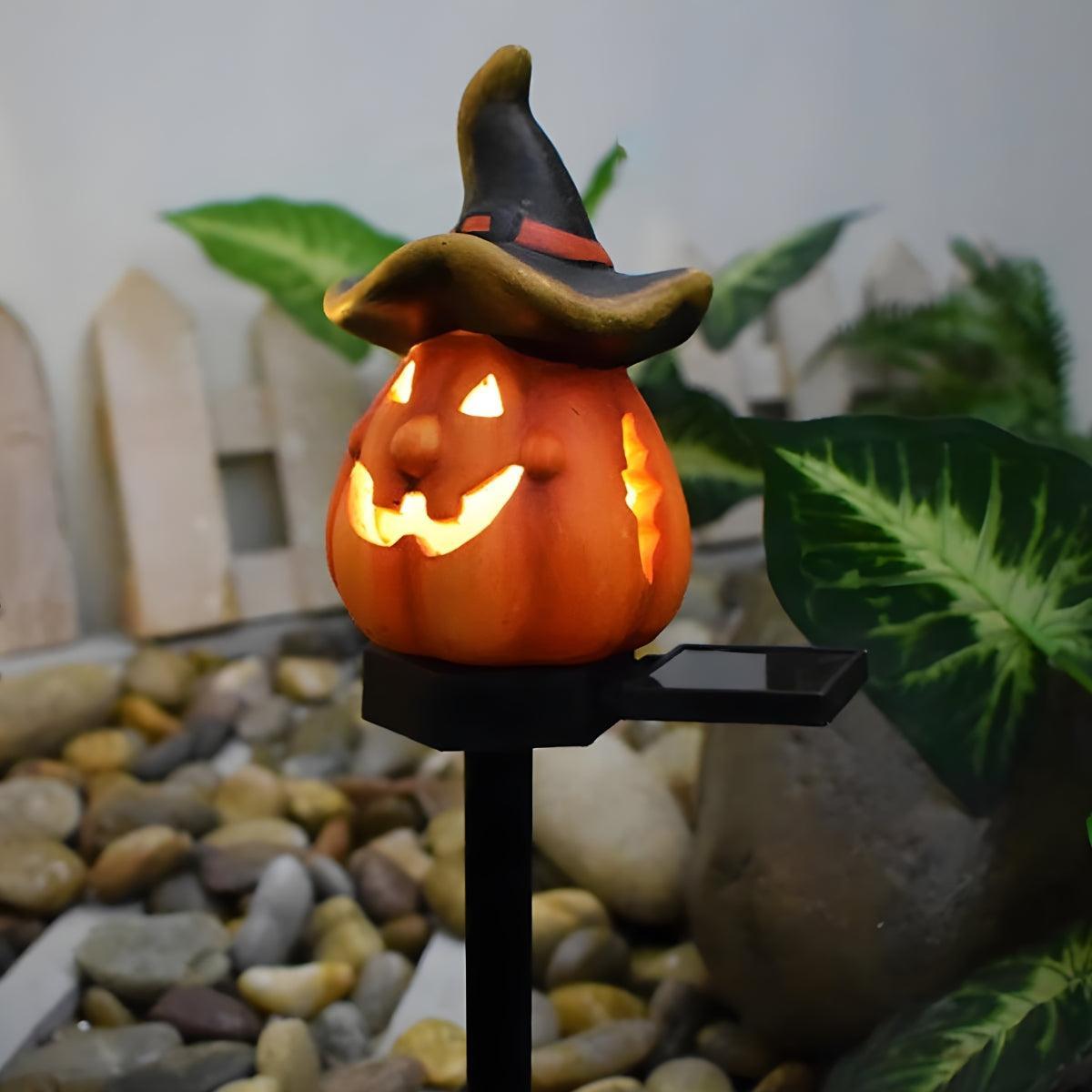 Pumpkin Solar Pathway Lights, Halloween LED Garden Stakes, 15.7 in, Six Styles - Image 4