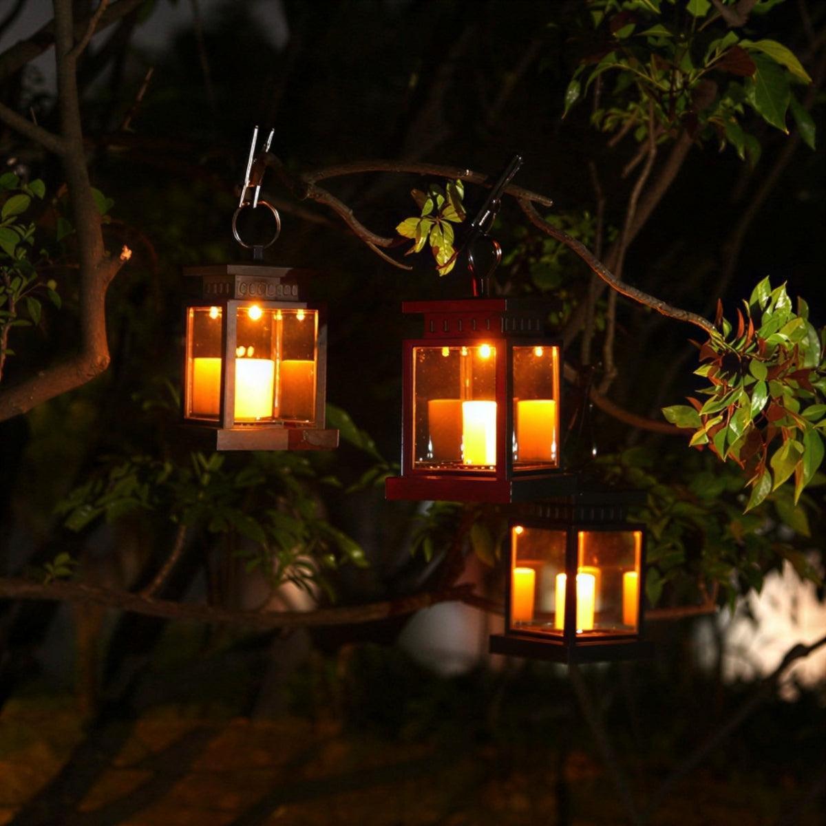Vintage Solar Lantern for Hanging or Tabletop Use, Outdoor LED, IP65, 8.66 in - Image 2