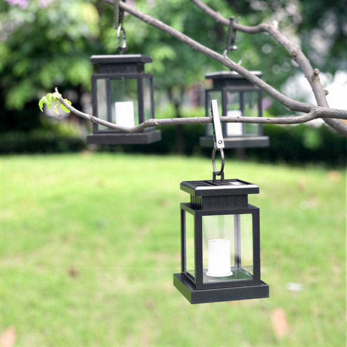 Vintage Solar Lantern for Hanging or Tabletop Use, Outdoor LED, IP65, 8.66 in - Image 4